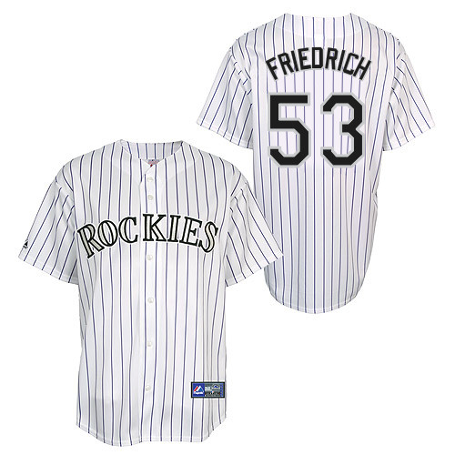 Christian Friedrich #53 Youth Baseball Jersey-Colorado Rockies Authentic Home White Cool Base MLB Jersey